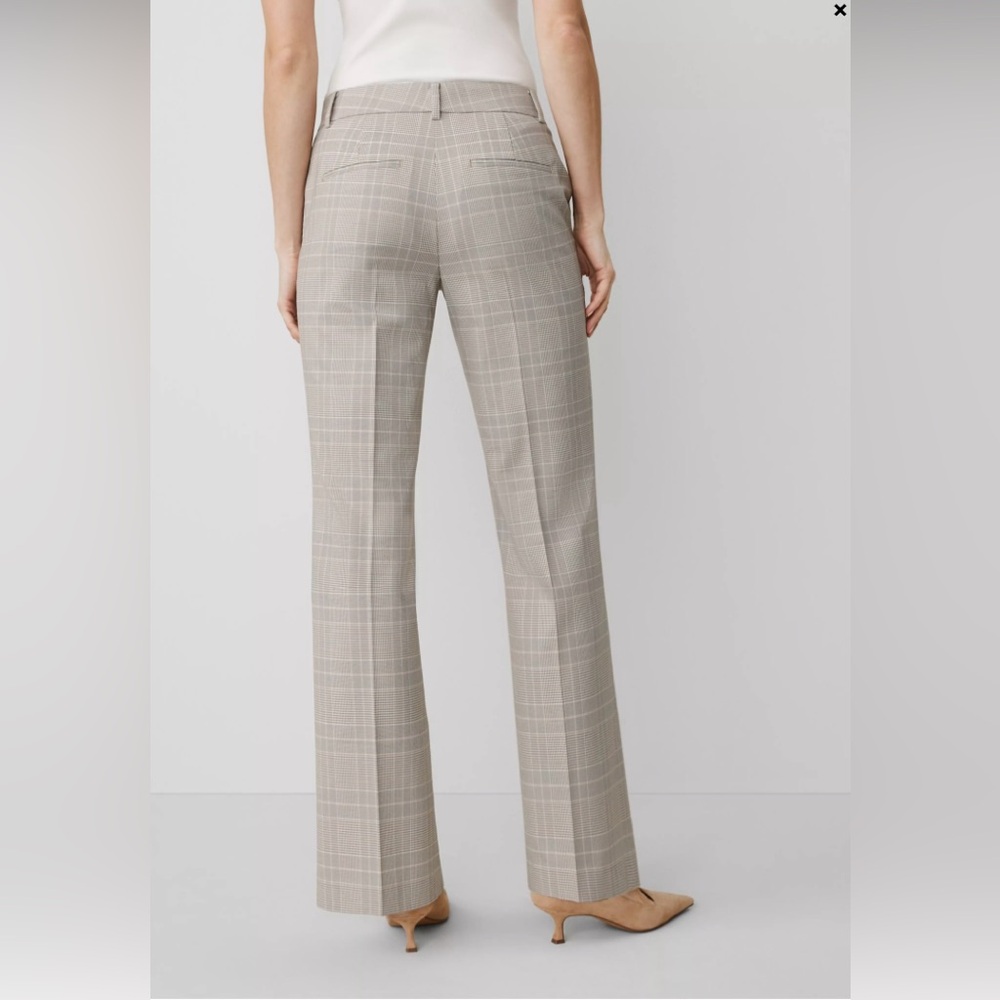 Ann Taylor Beige Plaid Trousers - Picture 2 of 4